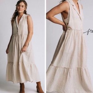 NWT Free People Saffron Midi Dress XS Cream White